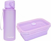 Zestaw bidon i śniadaniówka CoolPack BRISK fioletowy, PASTEL / POWDER PURPLE 600 ml (Z16648+Z12648) Coolpack