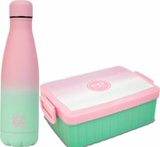 Zestaw bidon i śniadaniówka Drink&Go butelka termiczna CoolPack 500ml różowe ombre, GRADIENT STRAWBERRY (Z04754+Z07754) Coolpack