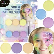 Farbki pastelowe do malowania twarzy 6 kolorów KIDEA (FDTP6KA) Kidea