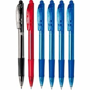6 x Długopis automatyczny WOW 0,7 mm NIEBIESKI CZARNY CZERWONY PENTEL (BK417) Pentel