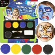Farbki do malowania twarzy 6 kolorów KIDEA (FDT6KA) Kidea