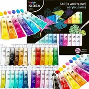 Farby akrylowe 24 kolory KIDEA (FAA24KA) Kidea