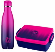 Zestaw bidon i śniadaniówka Drink&Go butelka termiczna CoolPack 500ml różowe ombre, GRADIENT FRAPE (Z04508+Z07508) Coolpack