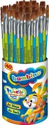 40 x PĘDZELEK do farb i kleju BAMBINO w kubku (02854) Bambino