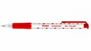 Długopis automatyczny w gwiazdki TOMA, czerwony (TO-069) TOMA