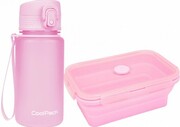 Zestaw bidon i śniadaniówka CoolPack BRISK MINI różowy, PASTEL / POWDER PINK 400ml (Z17647+Z12647) Coolpack