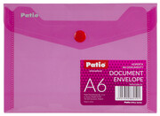 Teczka koperta transparentna na dokumenty A6 PATIO różowa (PAT6133A/N/14) Patio