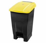 Kosz na odpady żółty otwierany pedałem 70 l z tworzywa KP70-Ż