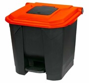 Kosz na odpady czerwony otwierany pedałem 30 l z tworzywa KP30-CZE
