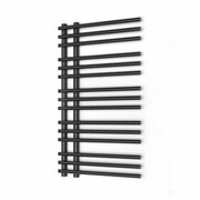 Antracytowy Czarny Grzejnik Wodno-Elektryczny 50x90cm 370W Brillo Warmtec