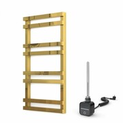 Złoty Grzejnik Wodno-Elektryczny + Grzałka 50x90cm 300W Ventana Warmtec