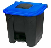 Kosz na odpady niebieski otwierany pedałem 30 l z tworzywa KP30-N