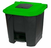 Kosz na odpady zielony otwierany pedałem 30 l z tworzywa KP30-Z