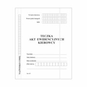 Teczka akt ewidencyjnych kierowcy [Ks-127]