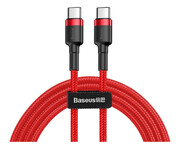 Baseus Kabel USB-C - USB-C PD QC 60W 3A 480Mb/s 2m czerwony Baseus