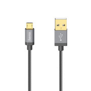 Hama KABEL USB-microUSB 0.75M HAMA ELITE czarny # Hama