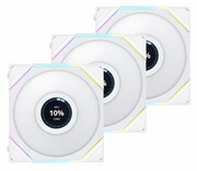 LIAN LI UNI FAN TL LCD Series fan White Triple Pack 3x120mm 12TLLCD3W UNI FAN TL LCD Series fan White Triple Pack 3x120mm 12TLLCD3W LIAN LI