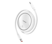 Baseus Kabel wysuwany Free2Draw Mini USB-C - USB-C 100W 1m - biały Baseus