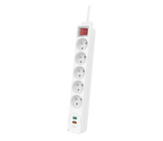 Hama Listwa zasilająca - 5 gniazd, USB-C, USB-A Hama