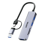 Unitek Hub 5w1 USB-A/C 5 Gbps z czytnikiem kart SD i micro SD Unitek