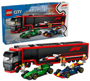 LEGO City 60445 F1® Ciężarówka z bolidami RB20 i AMR24 F1® LEGO