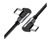 UGREEN Kabel USB-C do USB-C kątowy US323 PD 3A 60W 1m czarny UGREEN