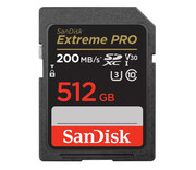 Sandisk 512GB SDXC Extreme PRO 200MB/s A2 C10 V30 UHS-I U3 Sandisk