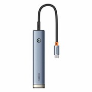 BASEUS Hub UltraJoy Series 5-Port HUB AIR Space Grey (Type-C - HDMI4K@60Hz*1+USB3.0*2+PD*1+RJ45*1) Hub UltraJoy Series 5-Port HUB AIR Space Grey (Type-C - HDMI4K@60Hz*1+USB3.0*2+PD*1+RJ45*1) BASEUS