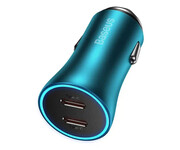 Baseus Golden Contactor Pro Car Charger C+C 40W Blue Baseus