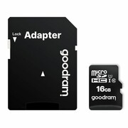 GOODRAM MicroSD 16GB Class 10 + adapter SD 100MB/s MicroSD 16GB Class 10 adapter SD 100MB/s GOODRAM