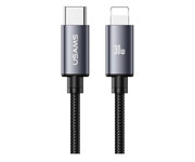USAMS Kabel U91 30W USB-C do Lightning 1m stalowy USAMS