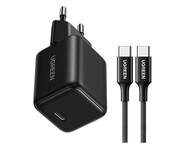 UGREEN Ładowarka sieciowa X513 GaN USB-C +KAB USB-C 1M czarna UGREEN