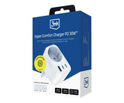 3mk Comfort Charger GaN 30W QC PD PPS 2C1A1S White 3mk