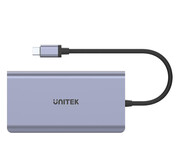 Unitek USB-C - 2x USB 3.1, HDMI, DP, RJ-45, czytnik SD Unitek