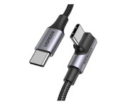 UGREEN Kabel USB-C do USB-C kątowy US334 5A PD 100W 1m czarny UGREEN