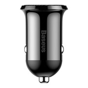 Baseus Ładowarka samochodowa Grain Pro (Dual USB 4.8A ) Black Baseus