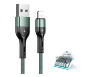 USAMS Kabel pleciony 2A lightning U55 zielony USAMS
