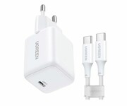 UGREEN Ładowarka sieciowa X513 30W GaN 1x USB-C + kabel USB-C 1m 6941876260133 Ładowarka sieciowa X513 30W GaN 1x USB-C kabel USB-C 1m 6941876260133 UGREEN