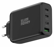 SILVER MONKEY sieciowa GaN 130W USB-C PD + USB 3.0 QC B sieciowa GaN 130W USB-C PD USB 3.0 QC B SILVER MONKEY