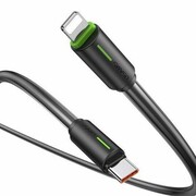 USAMS Kabel USB-C/Lightning 1m 30W czarny/black Kabel USB-C/Lightning 1m 30W czarny/black USAMS