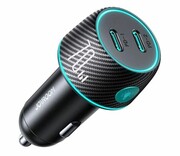 JoyRoom Ładowarka samochodowa 2x USB C 70W z podświetleniem LED Ładowarka samochodowa 2x USB C 70W z podświetleniem LED JoyRoom