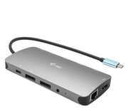 i-tec USB-C Metal Nano Dock 2x DP 1x HDMI 4K LAN Audio PD 100W i-tec