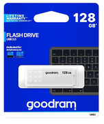 GOODRAM 128GB UME2 odczyt 20MB/s USB 2.0 biały GOODRAM