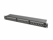 LANBERG Patch Panel 24 Port 1U Kat.5E czarny ekranowany PPS5-1024-B Patch Panel 24 Port 1U Kat.5E czarny ekranowany PPS5-1024-B LANBERG