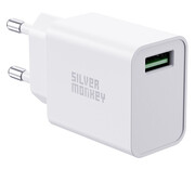 Silver Monkey Ładowarka sieciowa USB-A QC 3.0 18W Silver Monkey