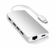 Satechi Aluminium Adapter V2 (USB-C, 3xUSB-A, 4K HDMI, mSD) (silver) ST-TCMA2S / ICSTTCMA2S Aluminium Adapter V2 (USB-C 3xUSB-A 4K HDMI mSD) (silver) ST-TCMA2S / ICSTTCMA2S Satechi
