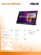 ASUS 16'' ZenScreen MB16QHG Czarny 16 ZenScreen MB16QHG Czarny ASUS