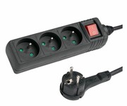 HAMA Listwa zasilająca Standard 3GN, 1,5M czarna Listwa zasilająca Standard 3GN 1 5M czarna HAMA