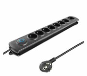 QOLTEC Listwa antyprzepięciowa - 8 gniazd, 3m, czarna 50114 Listwa antyprzepięciowa - 8 gniazd 3m czarna 50114 QOLTEC