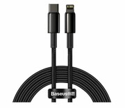 Baseus Kabel USB-C do Lightning Baseus Tungsten Gold, 20W, 5A, PD, 2m (czarny) CATLWJ-A01